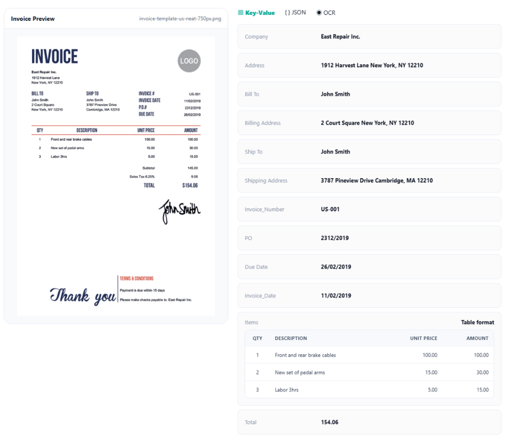 Bluebook AI OCR project hub showing extracted document fields and review status